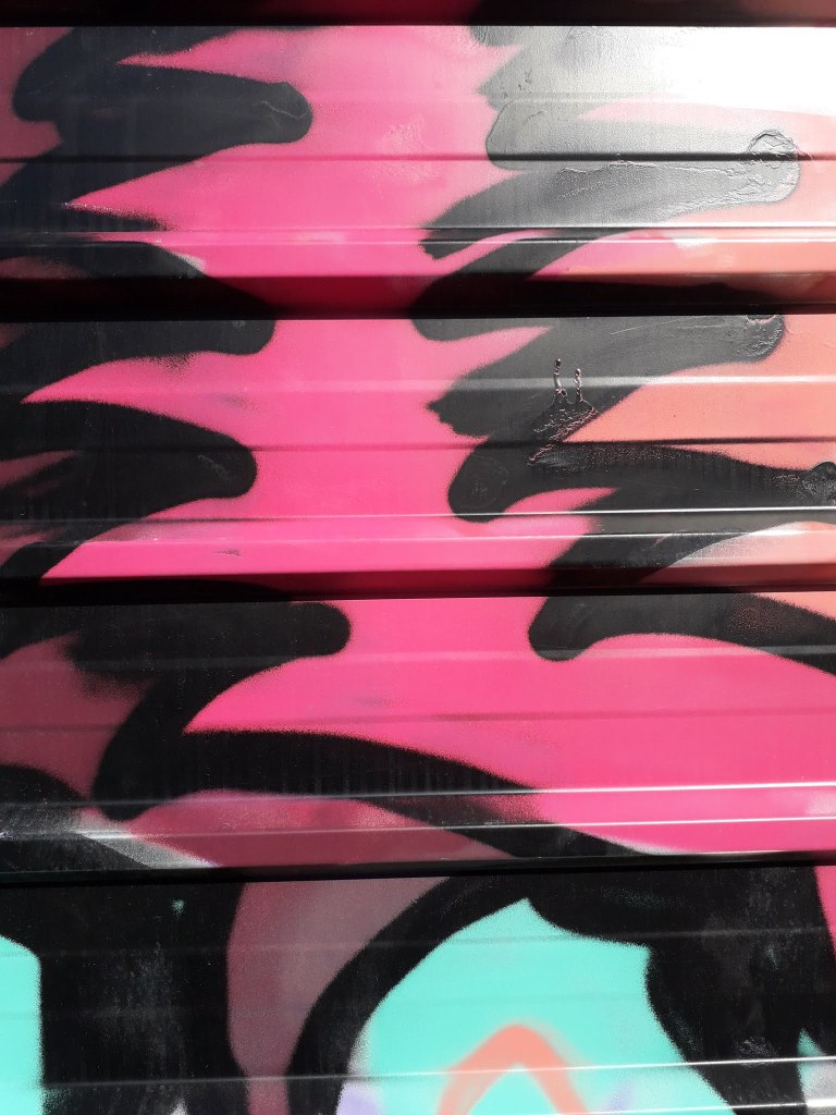 creative street art on garage door